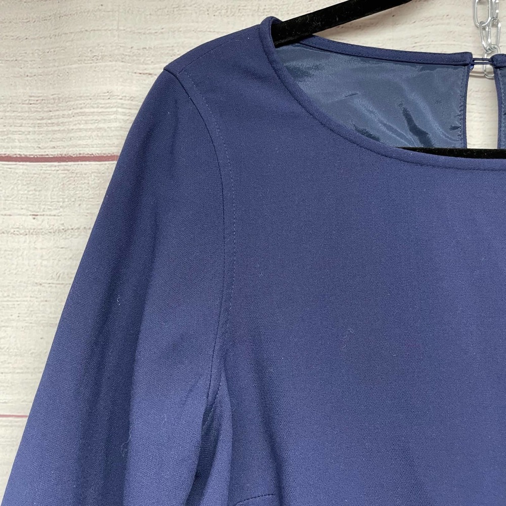 Vineyard Vines Sheath Dress Knee Length Embroidered Jewel Neck Long Sleeve S - Picture 3 of 14